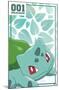 Pokémon - Bulbasaur 001-Trends International-Mounted Poster