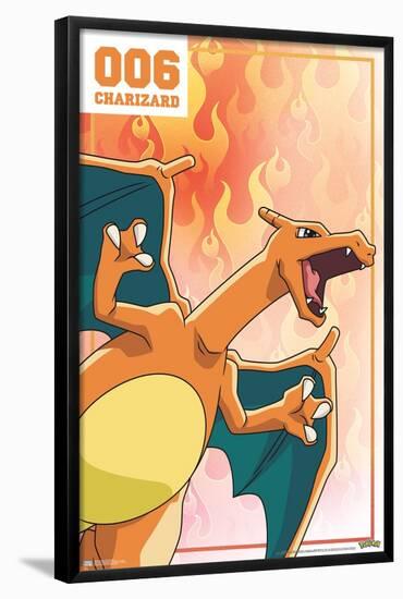 Pokémon - Charizard 006-Trends International-Framed Poster