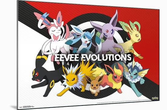 Pokémon - Eeveelution-null-Mounted Standard Poster