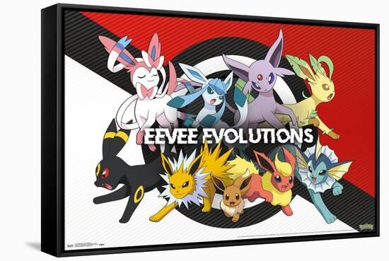 Pokémon - Eeveelution-Trends International-Framed Stretched Canvas