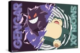Pokémon - Gengar Snorlax Battle-Trends International-Stretched Canvas