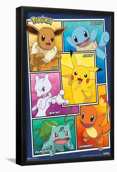 Pokémon - Group Collage-Trends International-Framed Poster
