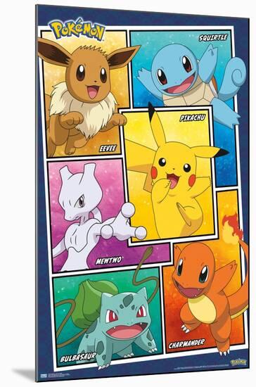 Pokémon - Group Collage-Trends International-Mounted Poster