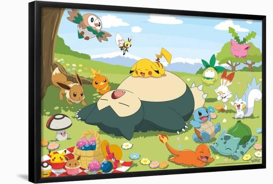 Pokémon - Group Picnic-Trends International-Framed Poster