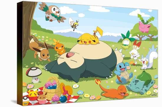 Pokémon - Group Picnic-Trends International-Stretched Canvas