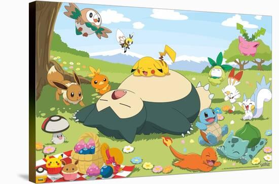 Pokémon - Group Picnic-Trends International-Stretched Canvas