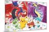 Pokémon - Group Sparkle-Trends International-Mounted Poster