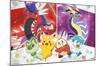 Pokémon - Group Sparkle-Trends International-Mounted Poster