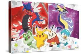 Pokémon - Group Sparkle-Trends International-Stretched Canvas