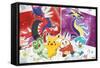 Pokémon - Group Sparkle-Trends International-Framed Stretched Canvas