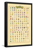 Pokémon - Kanto Grid-Trends International-Framed Poster