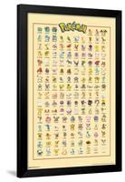 Pokémon - Kanto Grid-Trends International-Framed Poster