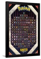 Pokémon - Kanto Region-Trends International-Framed Poster