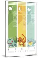 Pokémon - KANTO TRIO-null-Mounted Poster