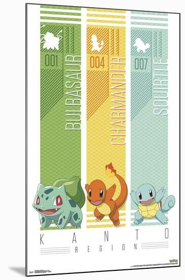 Pokémon - KANTO TRIO-null-Mounted Poster