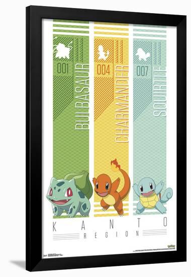 Pokémon - KANTO TRIO-null-Framed Poster