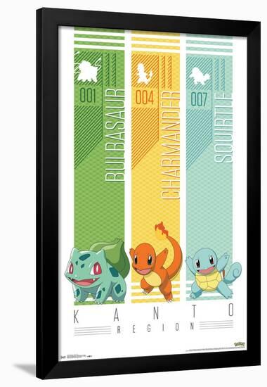 Pokémon - Kanto Trio-Trends International-Framed Poster