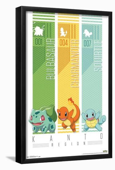 Pokémon - Kanto Trio-Trends International-Framed Poster