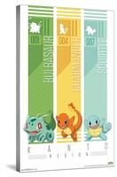 Pokémon - Kanto Trio-Trends International-Stretched Canvas
