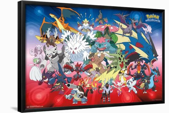 Pokémon - Mega Evolutions-Trends International-Framed Poster