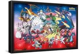 Pokémon - Mega Evolutions-Trends International-Framed Poster