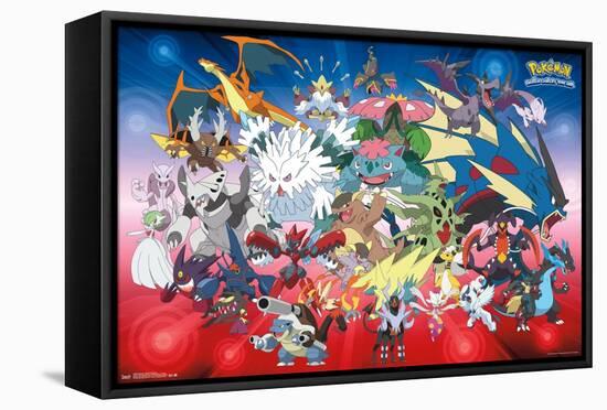 Pokémon - Mega Evolutions-Trends International-Framed Stretched Canvas