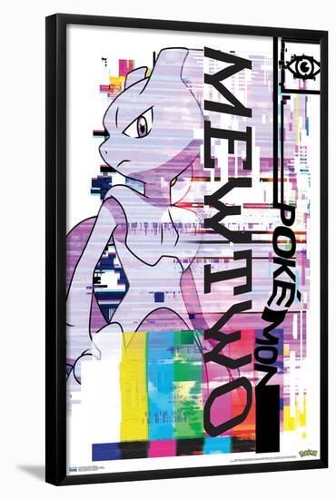 Pokémon - Mewtwo Distortion-Trends International-Framed Poster