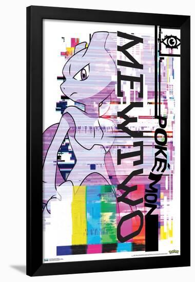 Pokémon - Mewtwo Distortion-Trends International-Framed Poster