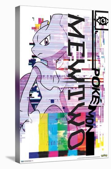 Pokémon - Mewtwo Distortion-Trends International-Stretched Canvas