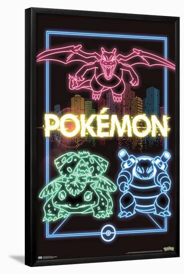 Pokémon - Neon Group-Trends International-Framed Poster