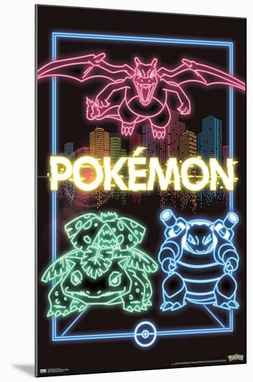 Pokémon - Neon Group-Trends International-Mounted Poster