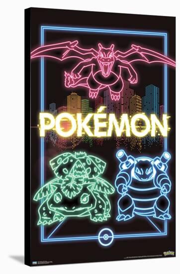 Pokémon - Neon Group-Trends International-Stretched Canvas