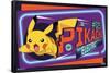 Pokémon - Neon Pikachu-Trends International-Framed Poster