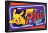 Pokémon - Neon Pikachu-Trends International-Framed Poster