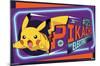 Pokémon - Neon Pikachu-Trends International-Mounted Poster