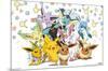 Pokémon - Pikachu, Eevee, And Its Evolutions-Trends International-Mounted Poster