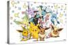 Pokémon - Pikachu, Eevee, And Its Evolutions-Trends International-Stretched Canvas