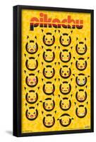 Pokémon - Pikachu Faces-Trends International-Framed Poster