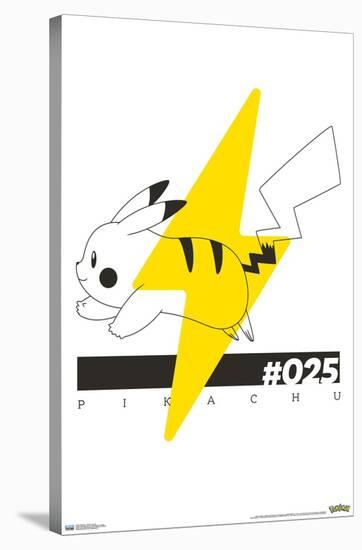 Pokémon - Pikachu Line 25-Trends International-Stretched Canvas