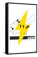 Pokémon - Pikachu Line 25-Trends International-Framed Stretched Canvas