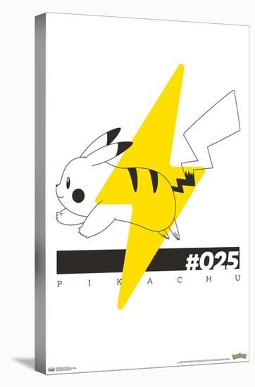 Pokémon - Pikachu Line 25-Trends International-Stretched Canvas