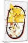 Pokémon - Pikachu Meowth Battle-Trends International-Mounted Poster