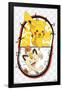 Pokémon - Pikachu Meowth Battle-Trends International-Framed Poster