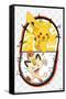 Pokémon - Pikachu Meowth Battle-Trends International-Framed Stretched Canvas