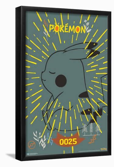 Pokémon - Pikachu Peaceful Nature-Trends International-Framed Poster