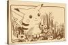 Pokémon - Pikachu Sepia-Trends International-Stretched Canvas