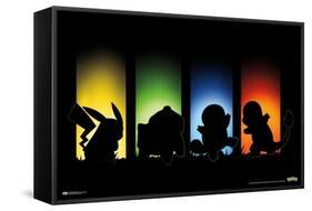 Pokémon - Shadows-Trends International-Framed Stretched Canvas