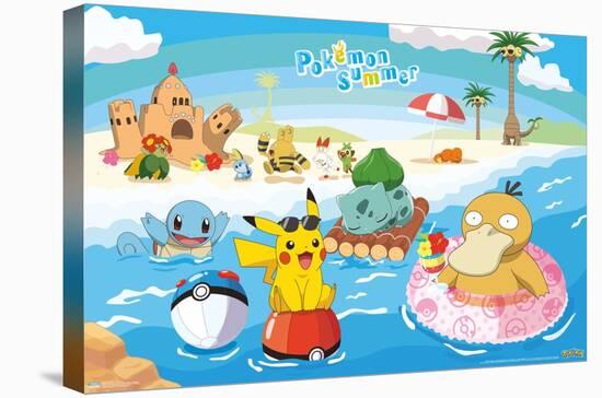 Pokémon - Summer-Trends International-Stretched Canvas