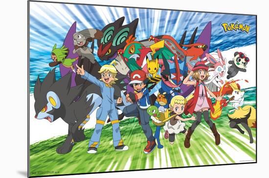 Pokémon - Traveling Party-Trends International-Mounted Poster