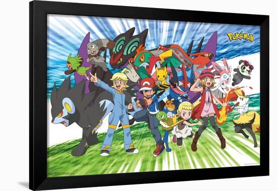 Pokémon - Traveling Party-Trends International-Framed Poster